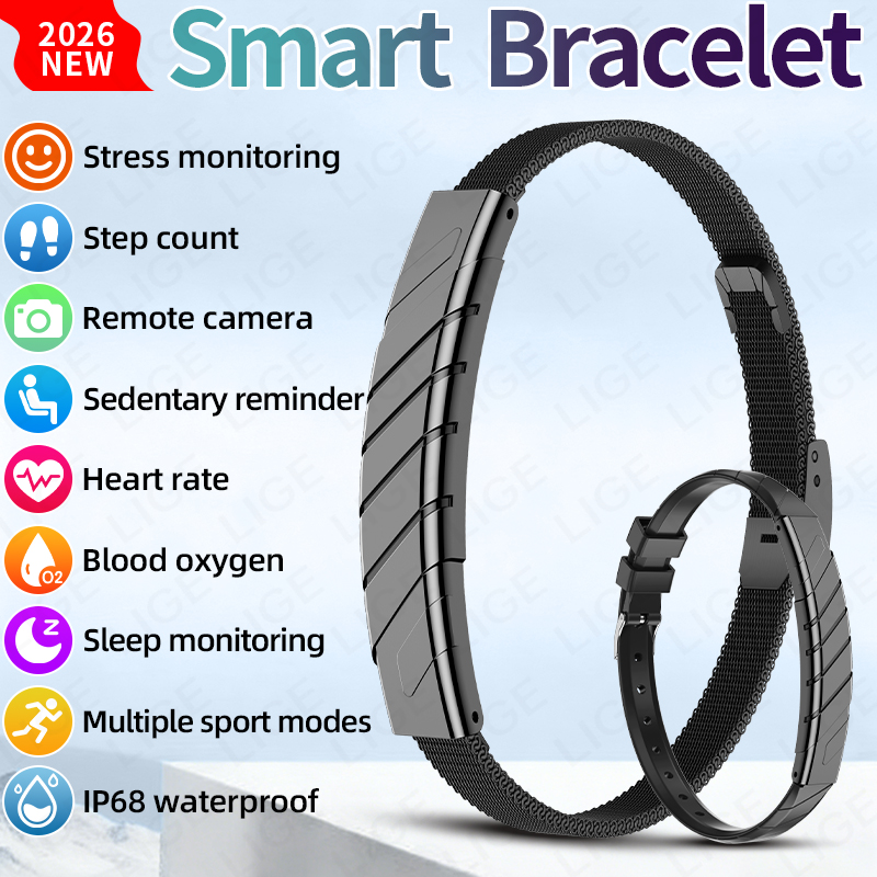 Fall Detection Watch - LIGE NO Screen Smart Bracelet Hartslagmeter